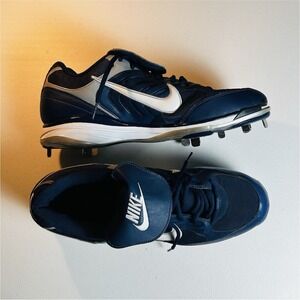 Nike Blue White Baseball Cleats Metal Spikes US Size 14 Medium D M